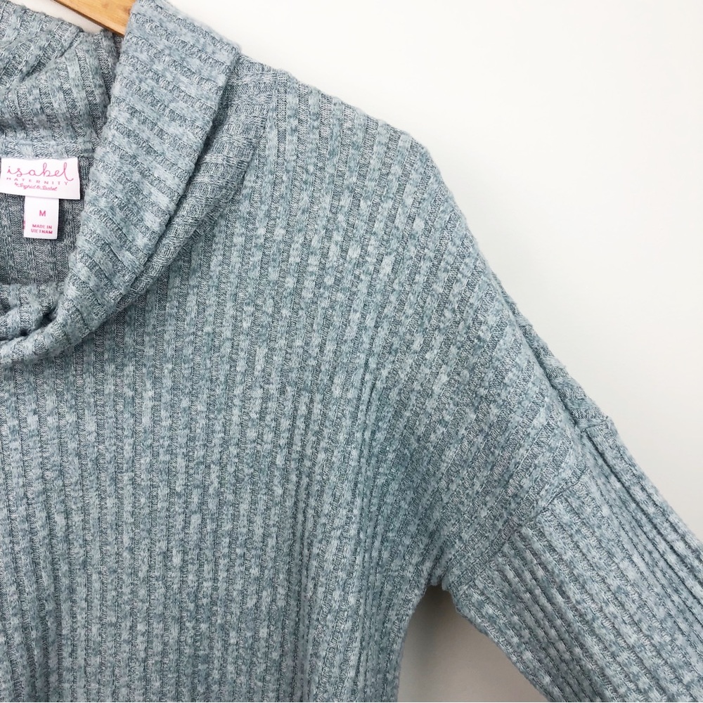 Isabel Maternity by Ingrid & Isabel Blue Ribbed Sweater - Picture 3 of 7